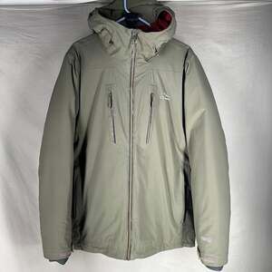 L.L.Bean EUC Men's Waterproof PrimaLoft TEK Packaway Hooded Jacket Olive Green S